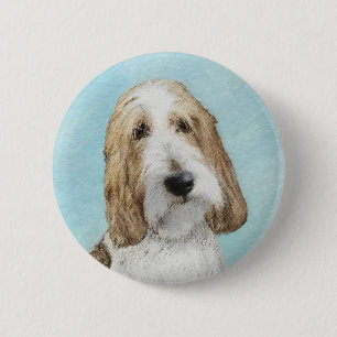 Bóton Redondo 5.08cm Grand Basset Griffon Vendeen - Arte Original para 