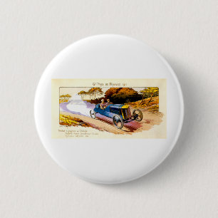 Bóton Redondo 5.08cm Grand Prix De France 1913 ~ Vintage Advertisement