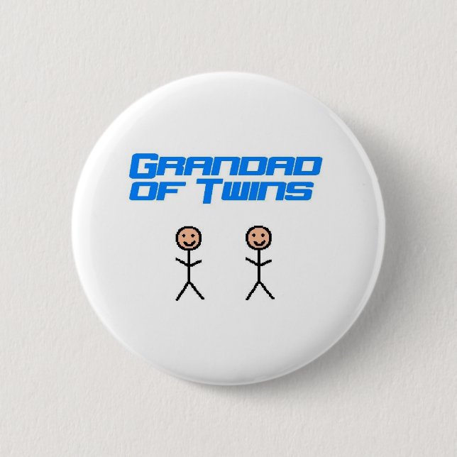 Bóton Redondo 5.08cm grandad dos gêmeos (Frente)