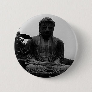 Bóton Redondo 5.08cm Grande Buda de Kamakura Japão Vintage