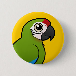 Bóton Redondo 5.08cm Grande Macaw verde