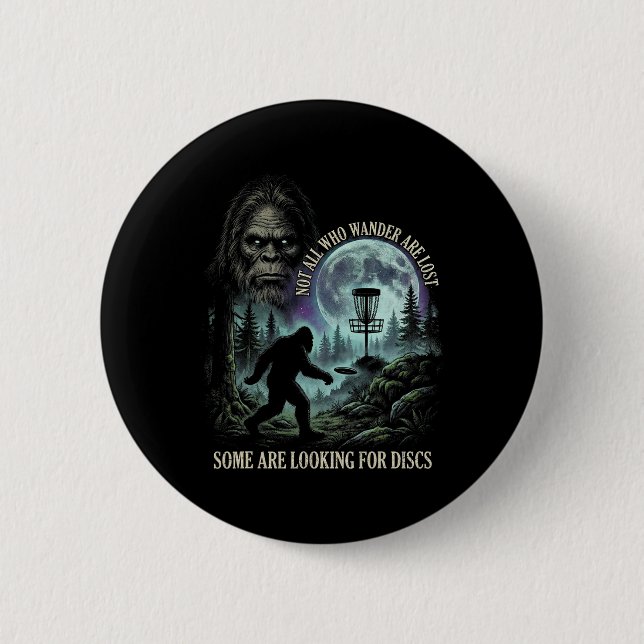 Bóton Redondo 5.08cm Grande Pé de Funny Golfing Disc Golf Player Gráfic (Frente)