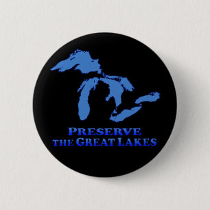 Bóton Redondo 5.08cm Grandes lagos da conserva - botão redondo