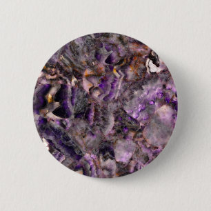 Bóton Redondo 5.08cm granito mármico de quartzo abstrato roxo