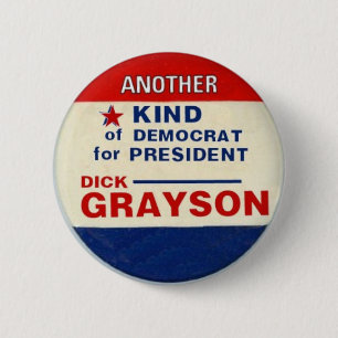 Bóton Redondo 5.08cm Grayson para o presidente Botão