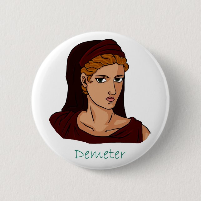 Bóton Redondo 5.08cm Greek Goddess - Demeter Badge (Frente)