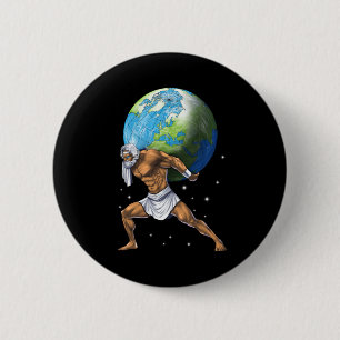 Bóton Redondo 5.08cm Greek Mythology God Atlas
