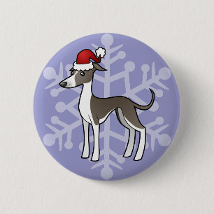 Bóton Redondo 5.08cm Greyhound Natal / Whippet / Italiano