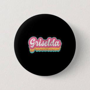 Bóton Redondo 5.08cm Griselda First Name Girl Vintage 70s 80s Personali