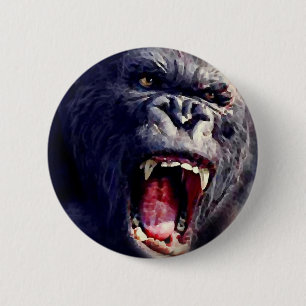 Bóton Redondo 5.08cm Gritando Gorilla