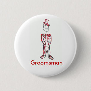 Bóton Redondo 5.08cm Groomsman Bachelor Party