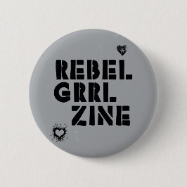 Bóton Redondo 5.08cm Grrl rebelde Zine