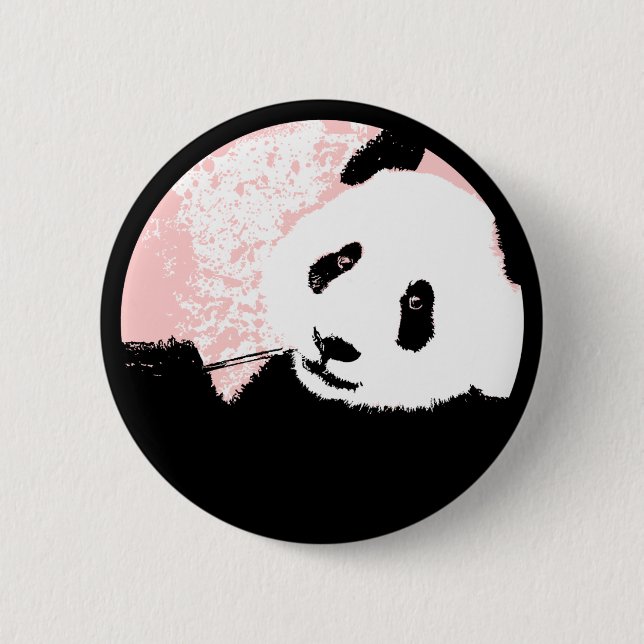 Bóton Redondo 5.08cm grunge panda. (Frente)