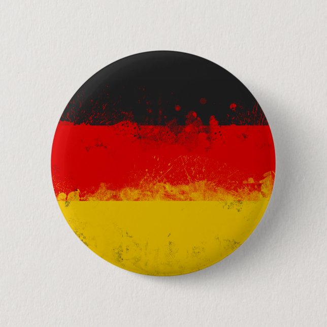 Bóton Redondo 5.08cm Grunge Splatter Painted Flag da Alemanha (Frente)