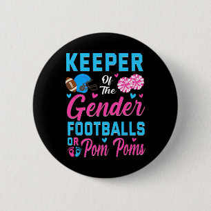 Bóton Redondo 5.08cm Guardião do Futebol de Gênero ou Pom Poms Revelaçã