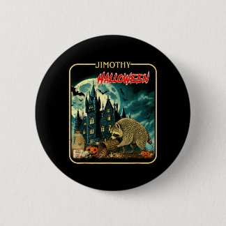 Bóton Redondo 5.08cm Guaxinim engraçado do Halloween Jimothy Panda de l