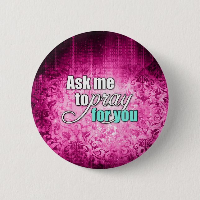 Bóton Redondo 5.08cm Guerreiro cristão espiritual inspirado da oração (Frente)