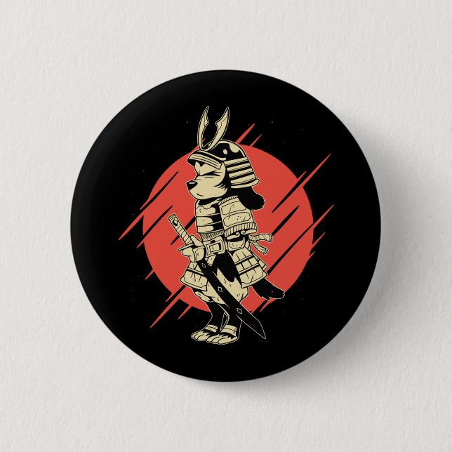 Bóton Redondo 5.08cm Guerreiro Samurai Super Cachorro (Frente)