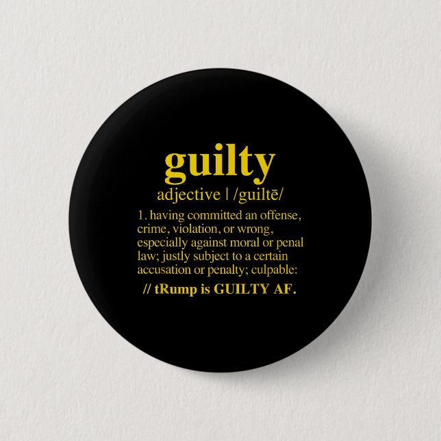 Bóton Redondo 5.08cm Guilty - Guilty Definition (amarelo) (Frente)