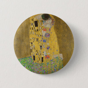 Bóton Redondo 5.08cm Gustav Klimt "O Beijo"