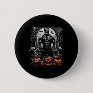 Bóton Redondo 5.08cm Gym Spooky Malhação assombrada pelo esqueleto
