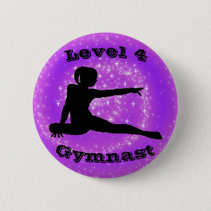 Bóton Redondo 5.08cm Gymnast Nível 4 - Botão Girls Gymnastics (ginástic
