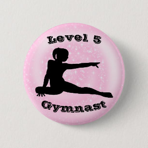Bóton Redondo 5.08cm Gymnast Nível 5 - Botão Girls Gymnastics (ginástic