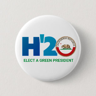 Bóton Redondo 5.08cm H'20 California para um presidente verde