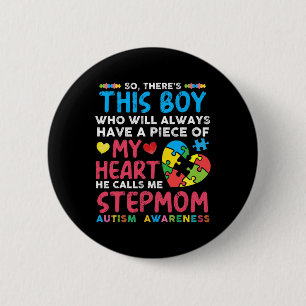 Bóton Redondo 5.08cm Há um rapaz que ele me chama de Stepman Autism Awa