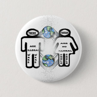 Bóton Redondo 5.08cm Há umas guerras ilegais, mas nenhumas pessoas