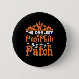 Bóton Redondo 5.08cm Halloween A Pumpkin Mais Fria No Patch Xmas