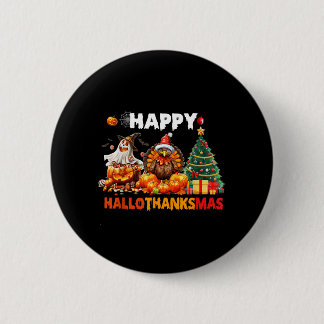 Bóton Redondo 5.08cm Halloween de Ação de Graças Natal Feliz Retrô
