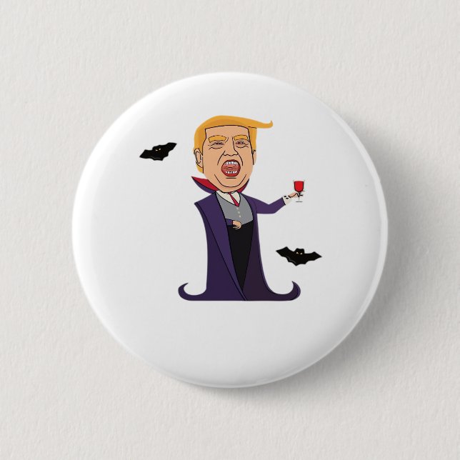 Bóton Redondo 5.08cm Halloween Dracula Funny (Frente)