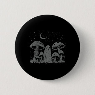 Bóton Redondo 5.08cm Halloween Mushroom Ghost Vintage Grunge 90 Aesthet