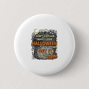 Bóton Redondo 5.08cm Halloween Pegue-o Árvore Assustadora Abóboras Morc