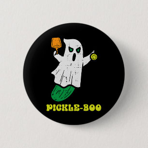 Bóton Redondo 5.08cm Halloween Pickleball Pickleball Boo Ghost Costume 