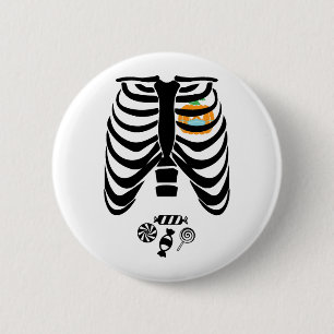 Bóton Redondo 5.08cm Halloween Skelton T-shirts Dia de as Bruxas engraç
