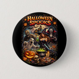 Bóton Redondo 5.08cm Halloween Spooks
