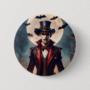 Bóton Redondo 5.08cm Halloween Steampunk Gótico Zumbi Vampiro