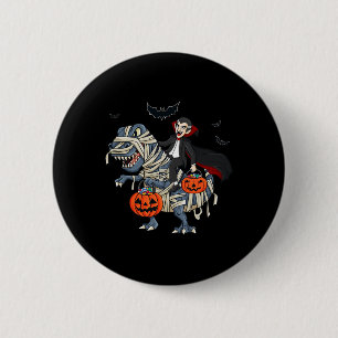 Bóton Redondo 5.08cm Halloween Vampire Riding T Rex Boys Garotas