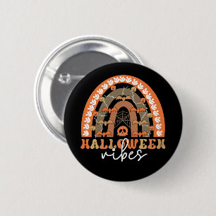 Bóton Redondo 5.08cm Halloween Vibes Boho Rainbow Fall Spooky