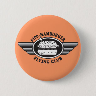 Bóton Redondo 5.08cm Hambúrger de 100 Dólares - Clube Voador