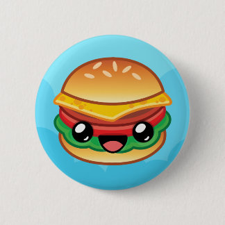 Bóton Redondo 5.08cm Hamburger Saltitante Feliz