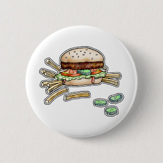 Bóton Redondo 5.08cm HAMBURGUER e BOTÃO das FRITADAS