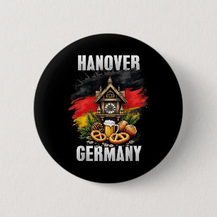 Bóton Redondo 5.08cm Hanover Alemanha Souvenir Alemanha Flag Viagem