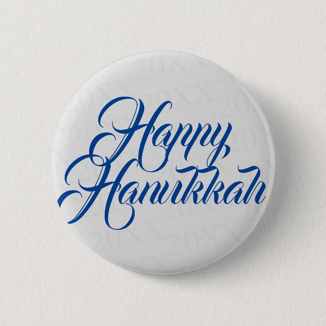 Bóton Redondo 5.08cm Hanukkah feliz (Frente)