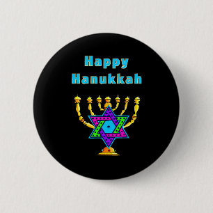 Bóton Redondo 5.08cm Hanukkah feliz