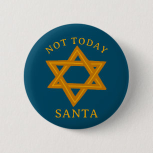 Bóton Redondo 5.08cm HANUKKAH NÃO PAPAI NOEL HOJE FELIZ ESTRELA desenha