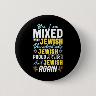 Bóton Redondo 5.08cm Hanukkah Passou por Israel judeu mistura de judeus