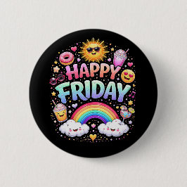 Bóton Redondo 5.08cm Happy Friday